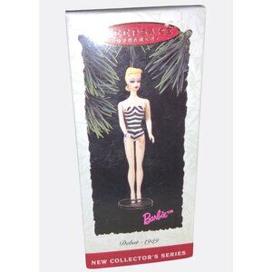 Hallmark Keepsake Barbie Debut 1959 Ornament Blonde Ponytail Swimsuit